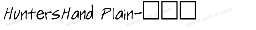 HuntersHand Plain字体转换